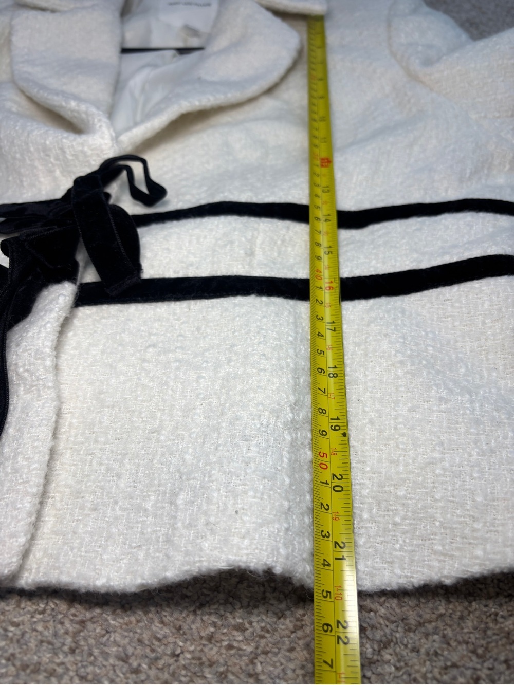 Avec Les Filles Bow Tweed Crop Jacket Minimalist Modern Sleek XL business casual - Picture 8 of 15